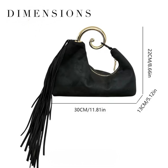 ✨ Retro Unique & Jazzy CRIMSON Vegan Suede Handbag ✨ - Picture 3 of 3